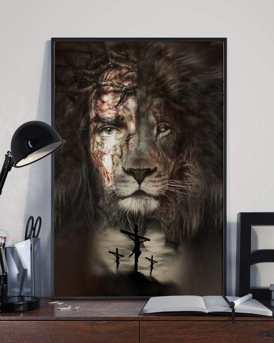 Jesus And The Lion Poster TA