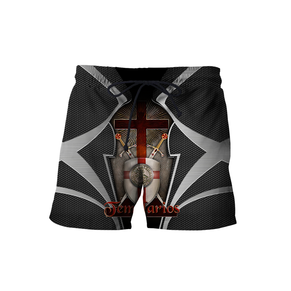Premium Red Cross Shield Swords Knight Templar All Over Printed Shirts For Men And Women MEI