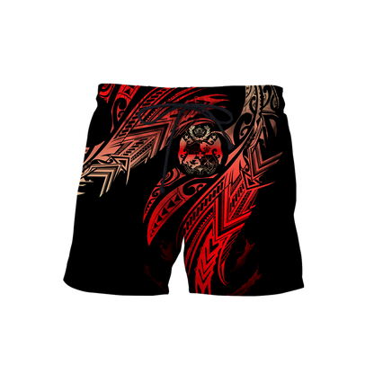 Amazing Tonga Polynesian Tattoo 3D Unisex Deluxe Hoodie ML