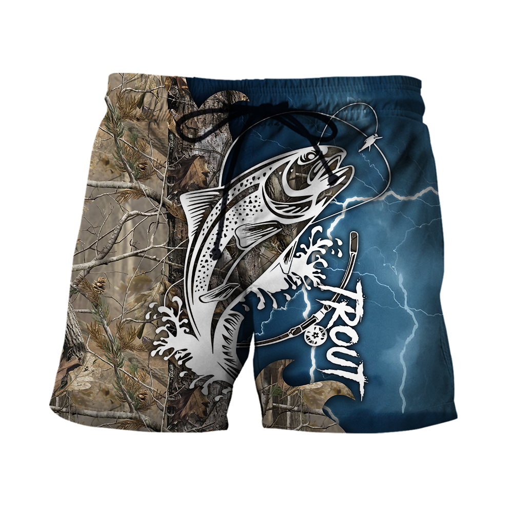 Trout Fishing Tattoo camo shirts for men and women blue color TR2108203