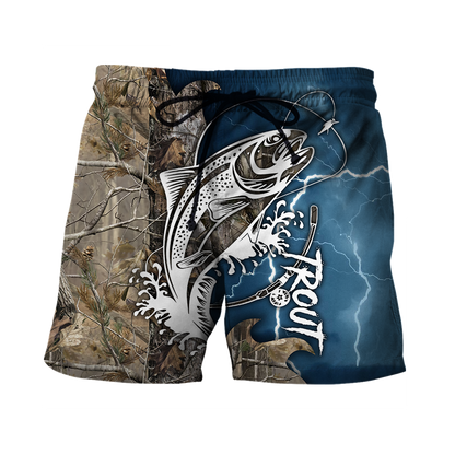 Trout Fishing Tattoo camo shirts for men and women blue color TR2108203
