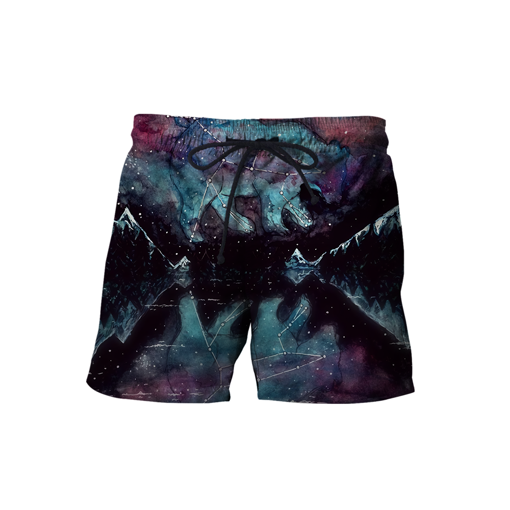 Love Bear Galaxy 3D all over printed shirts for men and women AZ091201 PL-Apparel-PL8386-Shorts-S-Vibe Cosy™