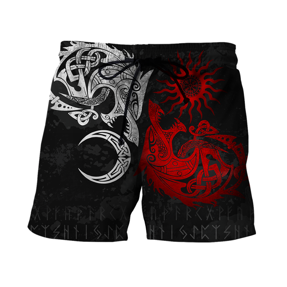 Ragnarok Monsters Red Sköll and Hati 3D All Over Print Hoodie