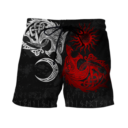 Ragnarok Monsters Red Sköll and Hati 3D All Over Print Hoodie