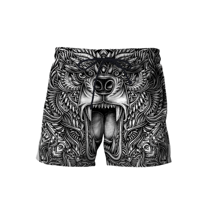 BEAR TATTOO 3D ALL OVER PRINTED SHIRTS FOR MEN AND WOMEN AZ071201 PL-Apparel-PL8386-Shorts-S-Vibe Cosy™