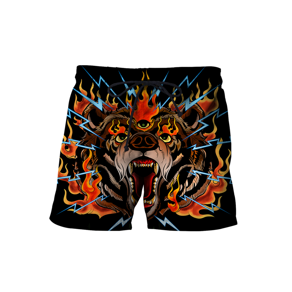 Love Bear Tattoo 3D all over printed shirts for men and women AZ091202 PL-Apparel-PL8386-Shorts-S-Vibe Cosy™