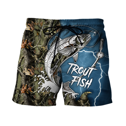 Trout Fishing blue Tattoo camo shirts for men and women TR2108202