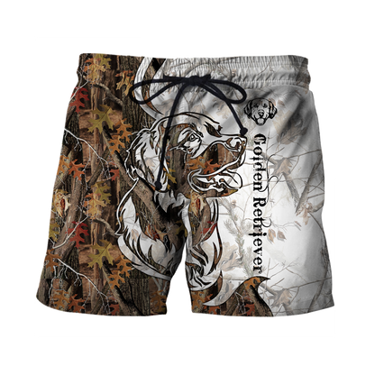 Deer Hunting Golden Retriever Tatoo Camo 3D All Over Print  Hoodie TR1708202