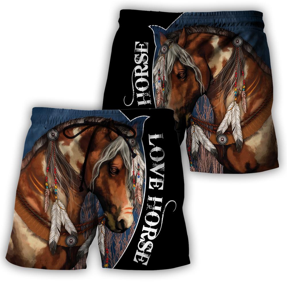 Beautiful Horse 3D All Over Printed Shirts For Men And Women TR2604200-Apparel-MP-Shorts-S-Vibe Cosy™