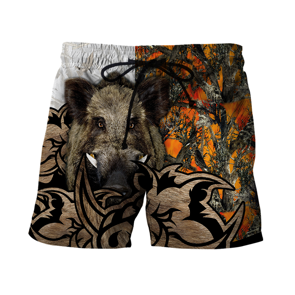 Boar Hunter Oreange Camo 3D All Over Print  Hoodie DL20102003