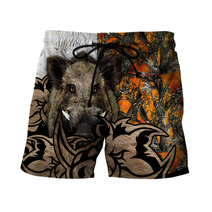 Boar Hunter Oreange Camo 3D All Over Print  Hoodie DL20102003