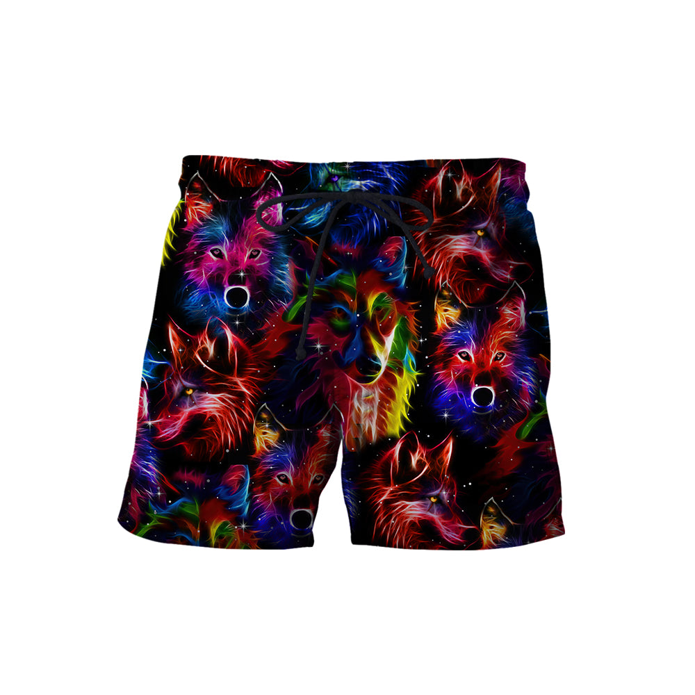 3D All Over Printed Wolf Hippie Color Unisex Shirts