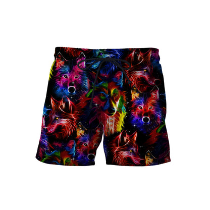 3D All Over Printed Wolf Hippie Color Unisex Shirts