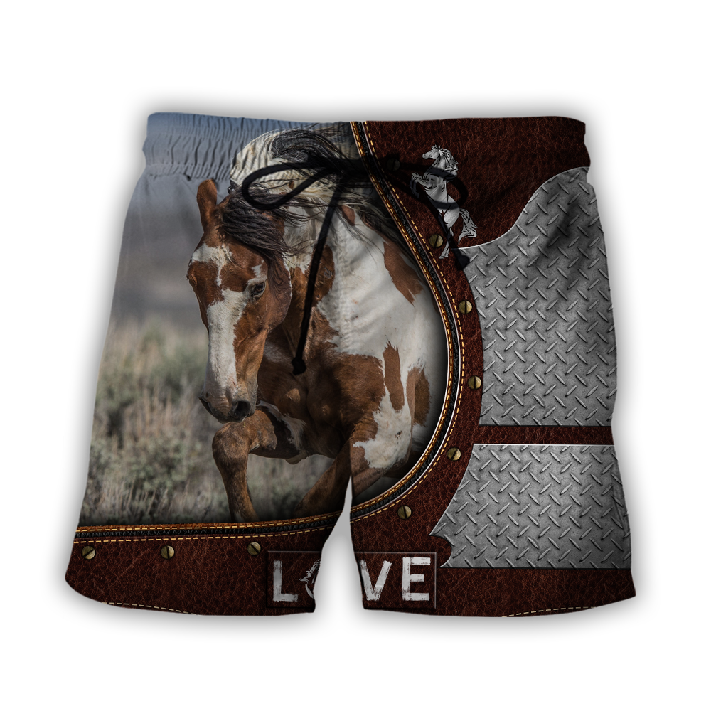 Love Beautiful Horse 3D All Over Printed Shirts For Men And Women TR2505203S-Apparel-MP-Shorts-S-Vibe Cosy™