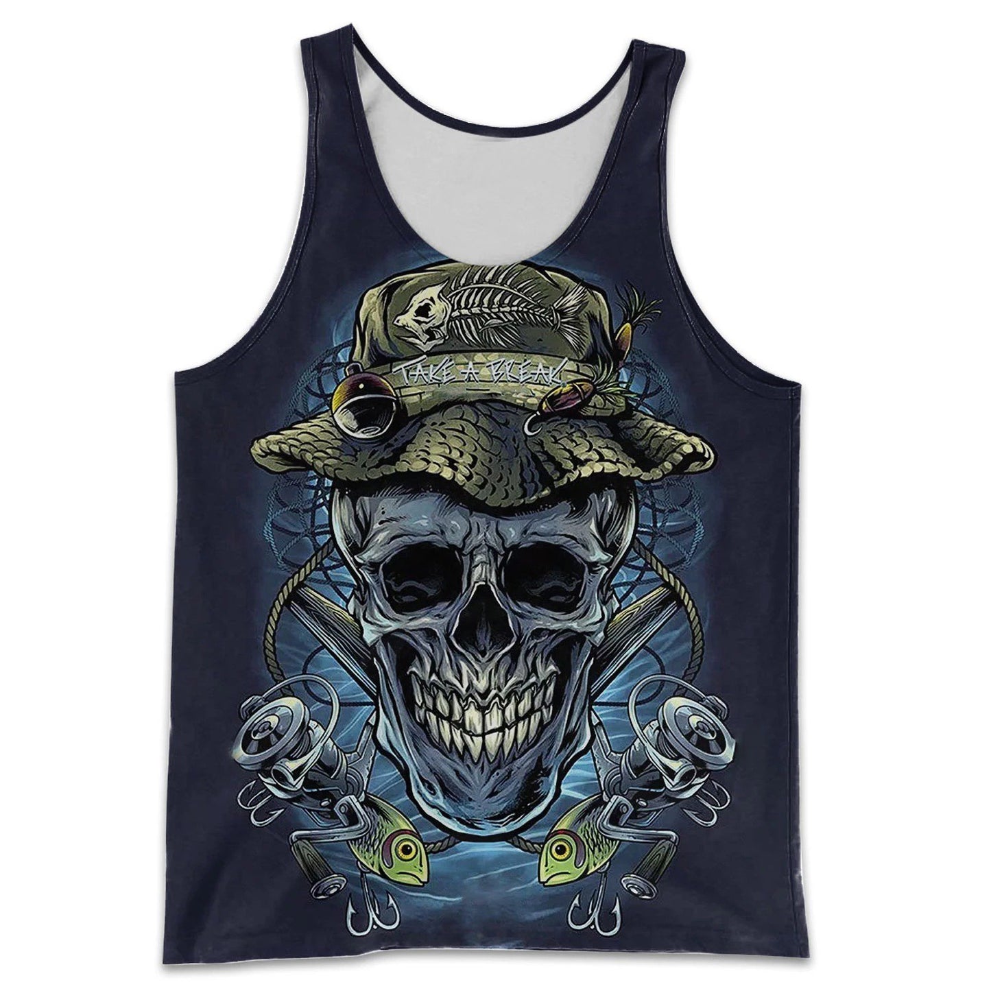 SKULL FISHERMAN 3D ALL OVER PRINTED SHIRTS HC4402 - Amaze Style™-Apparel