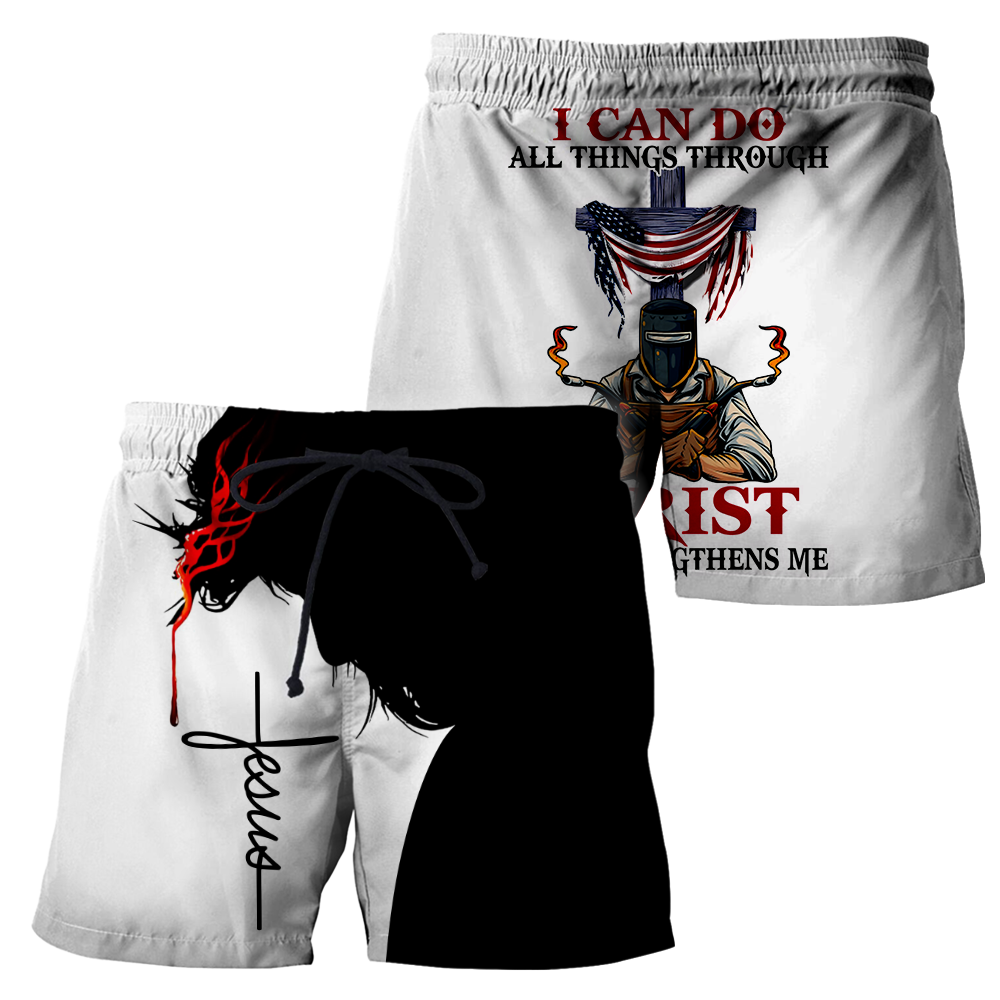 Premium Personalized 3D Printed Jesus Welder Shirts MEI