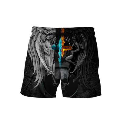 Skull, Angel And Demon 3D Over Printed Shirt For Men And Women MH28012125