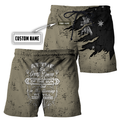 Custom name Australian Army Camo 3D Design Print Shirts