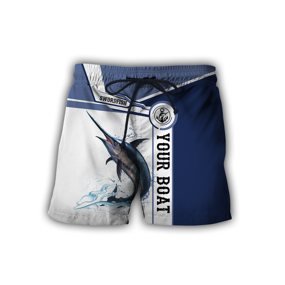 Custom name Swordfish fishing Catch and Release 3D Design print shirts