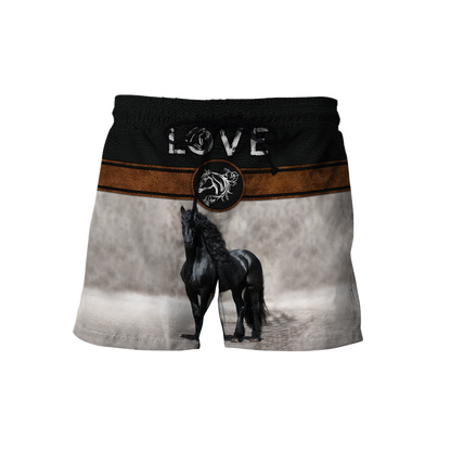 Personalized Name Friesian Horse Lovers 3D All Over Printed Unisex Shirts