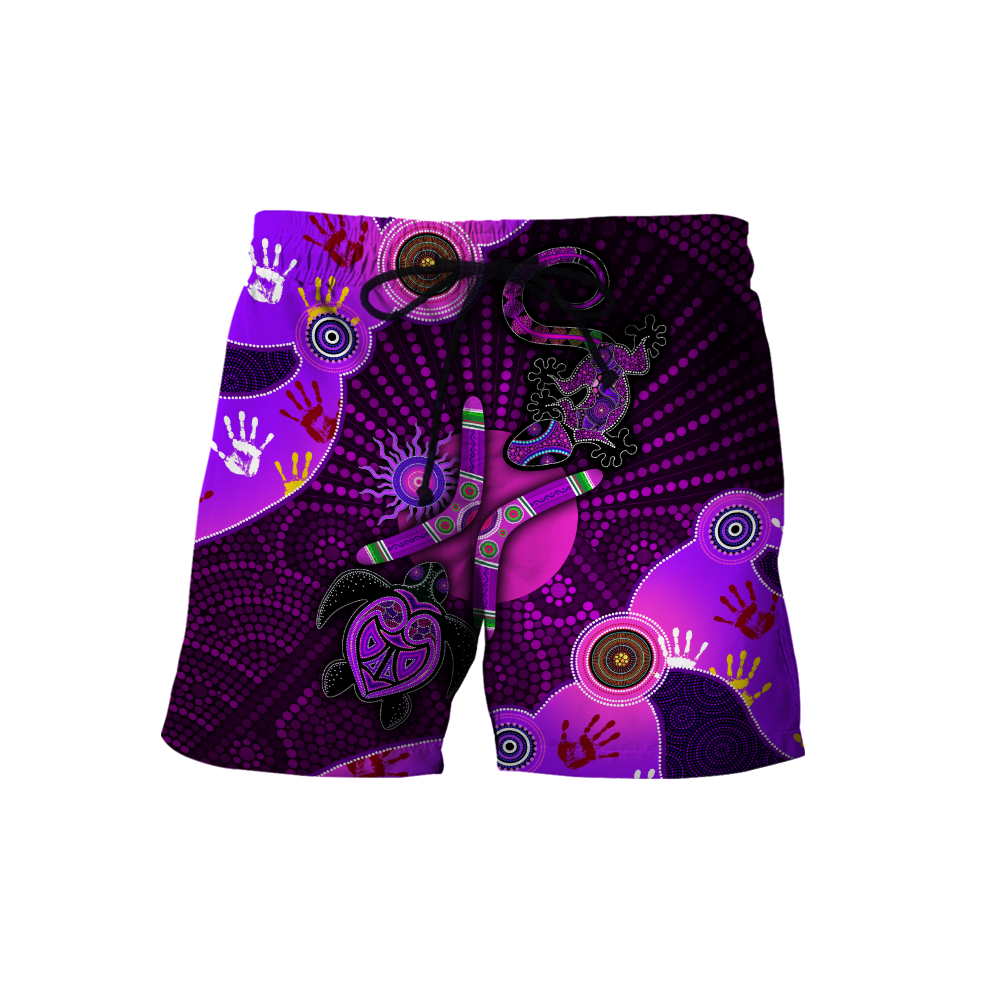 Aboriginal Naidoc Week 2021 Purple Turtle Lizard Sun 3D print shirts