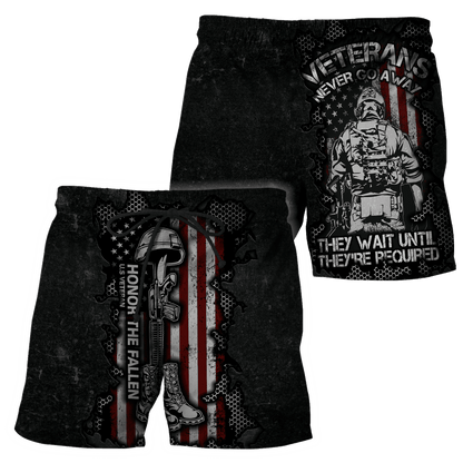 US Veteran never go away 3d printed shirts Proud Military DD20052101