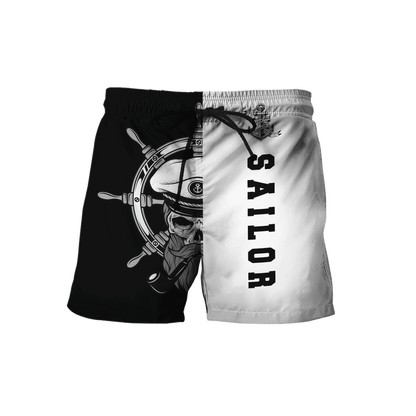Skull Sailor on the Helm Custom name 3D printed shirts