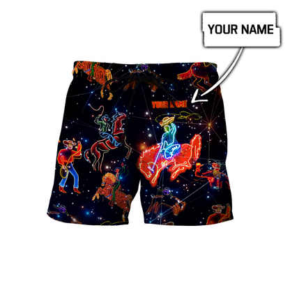 Personalized Name Rodeo 3D All Over Printed Unisex Shirts Galaxy Pattern