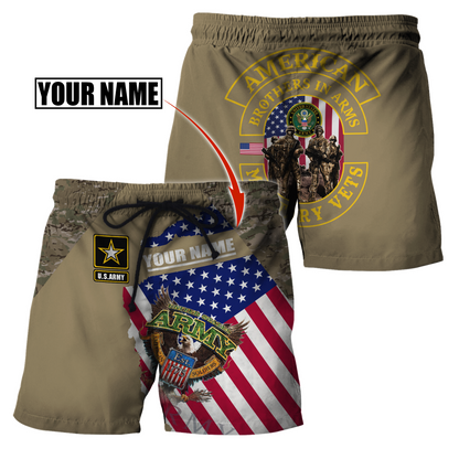 Custom name US Army Veteran Brothers in arms 3D print shirts