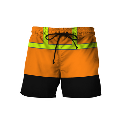 Construction Worker Orange Safety 3D printed shirts