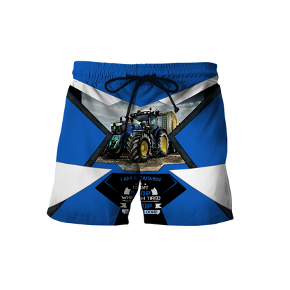 3D All Over Printed Tractor  Blue Unisex Shirts Custom Name XT PD04022101-S2