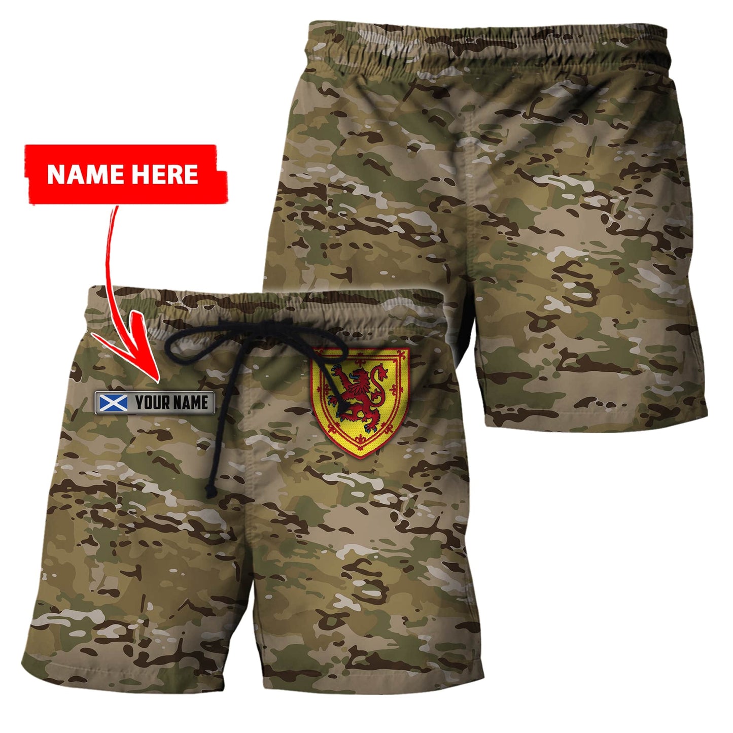 Custom Name XT Scottish Army Veteran 3D Printed Shirts Pi13042105
