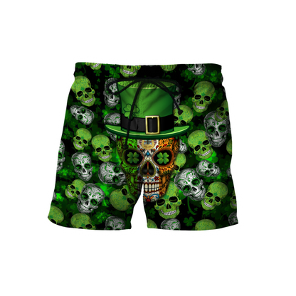 3D All Over Printed Irish Skull St Patrick Day Unisex Shirts XT
