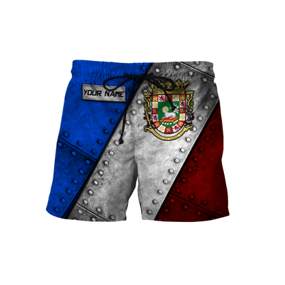 Customize Name Coat Of Arms Puerto Rico Soldier Hoodie For Men And Women