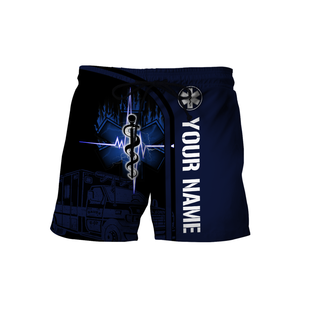 Premium Customized Name 3D All Over Printed Unisex Shirts For EMS Worker
