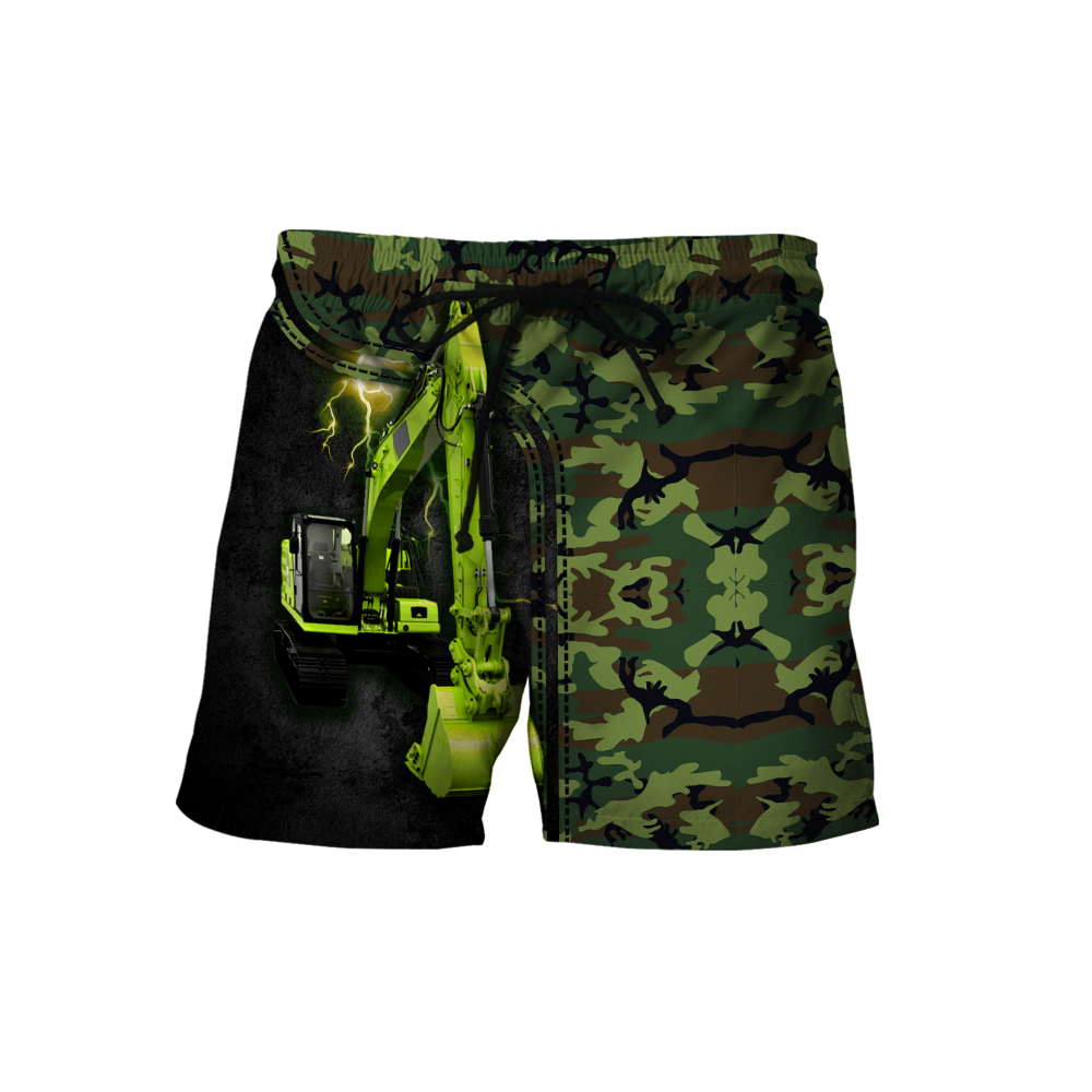 Customized Name Excavator 3D All Over Printed Unisex Shirt