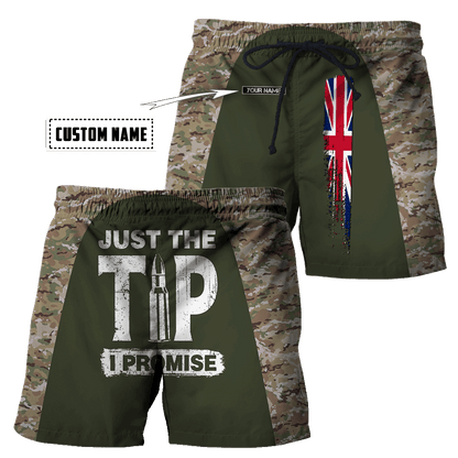 Custom name British Camo 3D Design print shirts