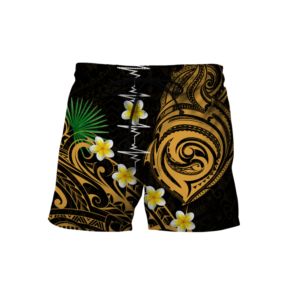 Premium Heartbeat Polynesian 3D All Over Printed Unisex Shirts