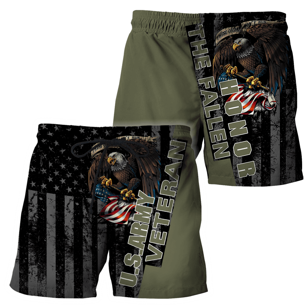 Custom name US Army Veteran Honor the fallen 3d printed shirts Proud Military DD19052110