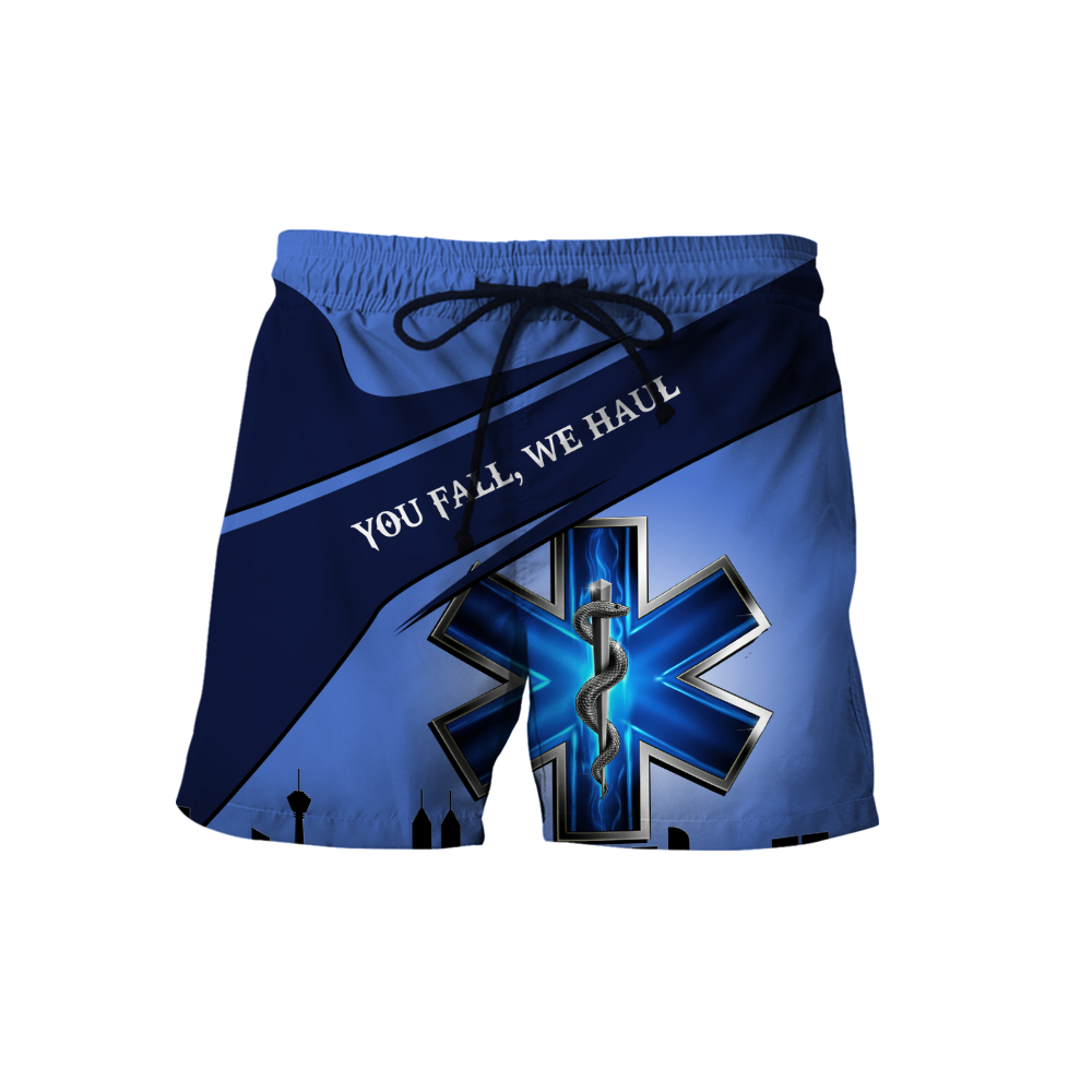 Premium Customized Name 3D All Over Printed Unisex Shirts For EMS Worker