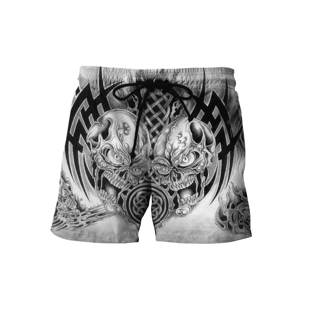 Premium Unisex All Over Printed Smocky Skull Shirts MEI