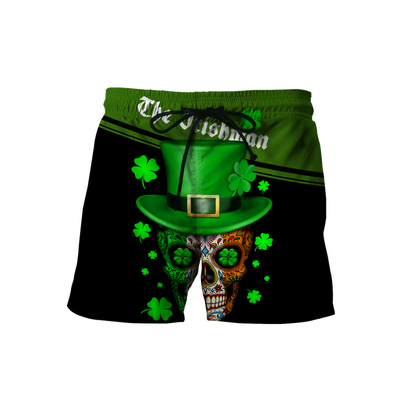 3D All Over Printed  Skull Irish St Patrick Day Unisex Shirts Custom name XT