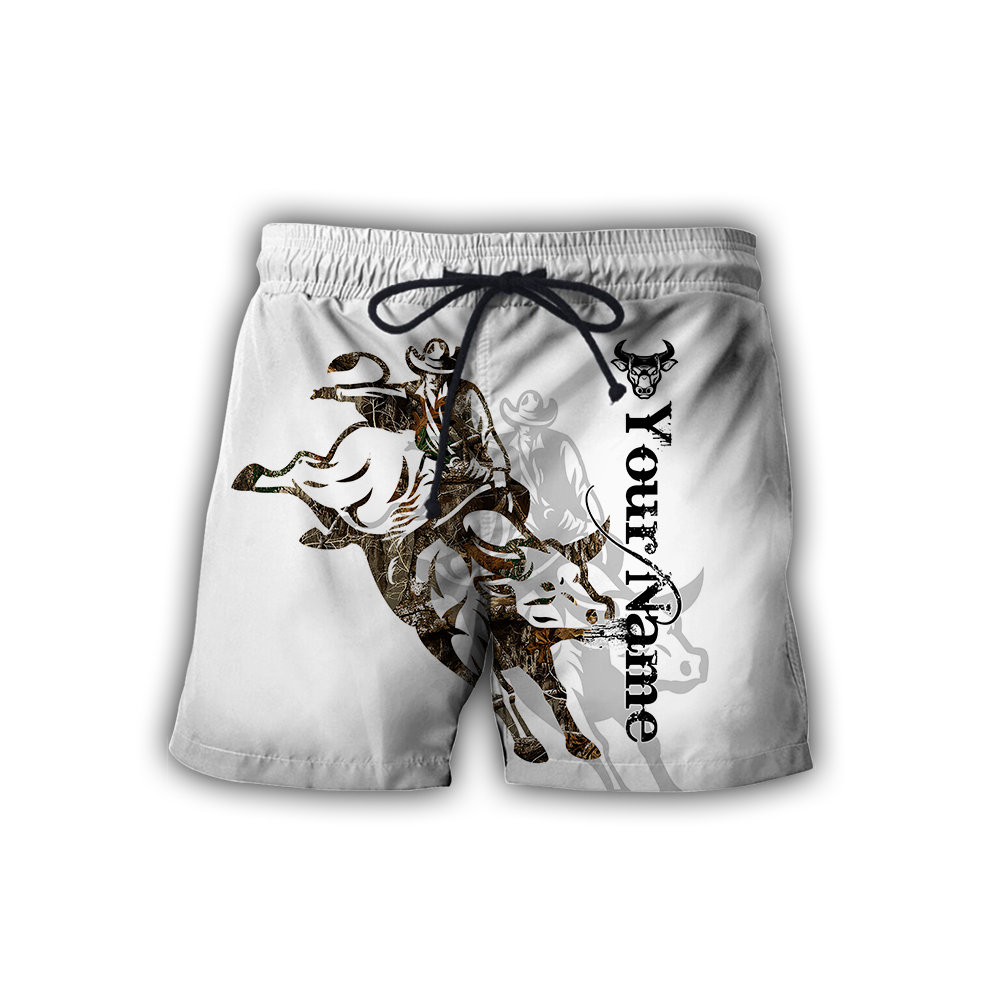 Personalized Name Bull Riding 3D All Over Printed Unisex Shirts Tattoo Ver 2