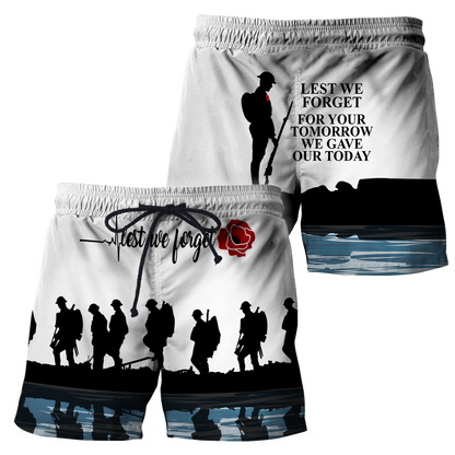 Lest we forget Honor the fallen AU Veteran 3D print shirts