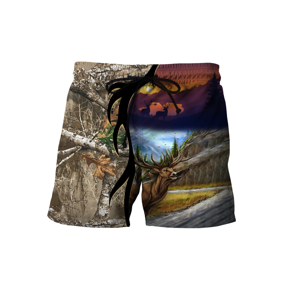 Deer Hunting 3D Over Printed Unisex Deluxe Hoodie ML