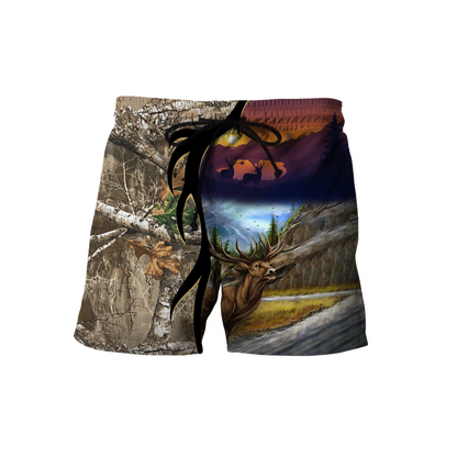 Deer Hunting 3D Over Printed Unisex Deluxe Hoodie ML