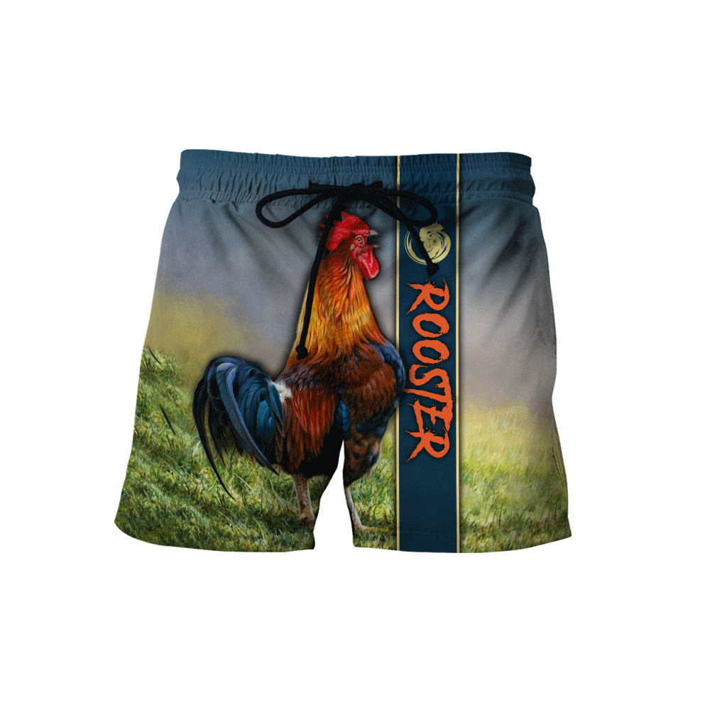 Rooster 3D All Over Printed Unisex Deluxe Hoodie ML