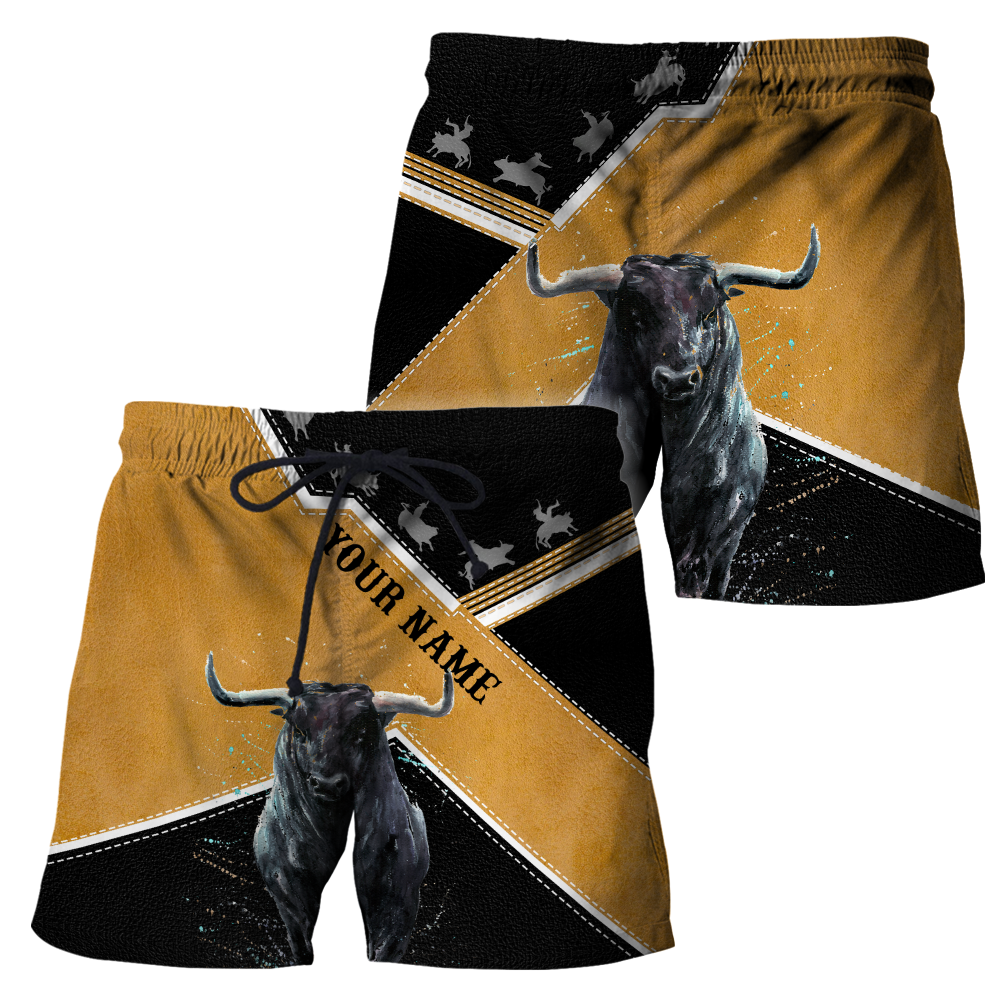 Personalized Name Bull Riding 3D All Over Printed Unisex Shirts Black Bull