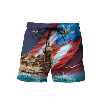 Custom Name Great Waves Puerto Rico Hoodie For Men And Women MH15032101