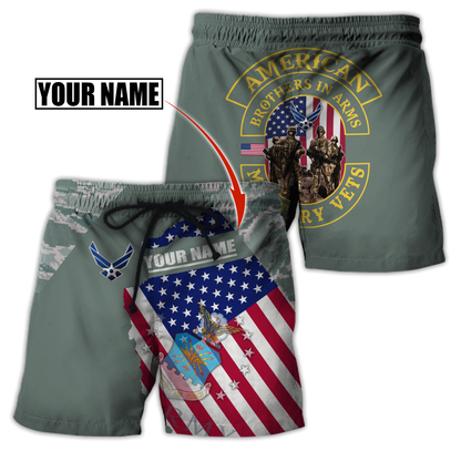 Custom name US Air Force Veteran Brothers in arms 3D print shirts